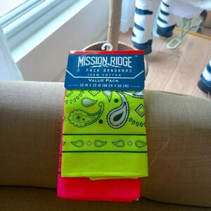 Mission ridge two pack yellow pink bandana set design home decor women's mens